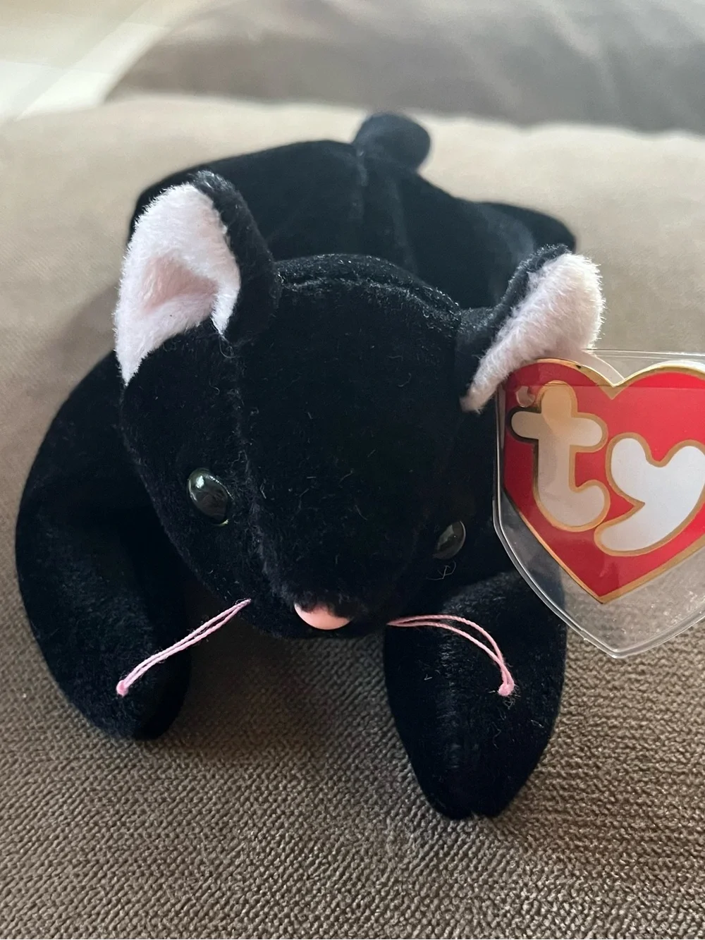 TY Beanie Babies Zip the Cat - All Black  Excellent Condition!